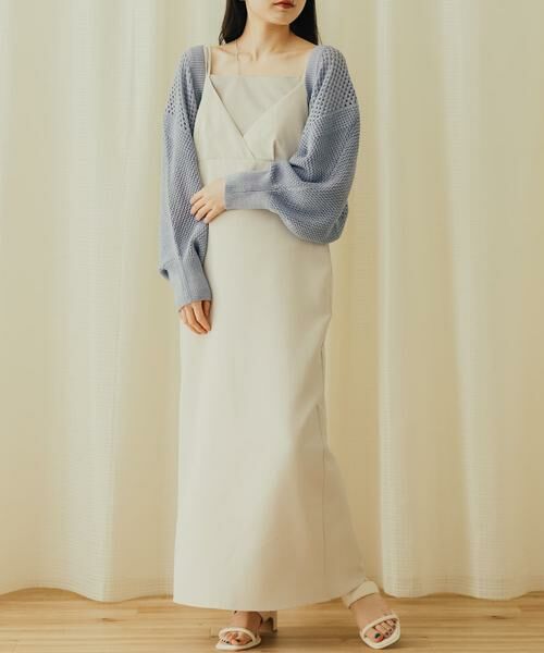 SENSE OF PLACE by URBAN RESEARCH / センスオブプレイス バイ アーバンリサーチ カーディガン・ボレロ | ラメバックオープンメッシュボレロ | 詳細1