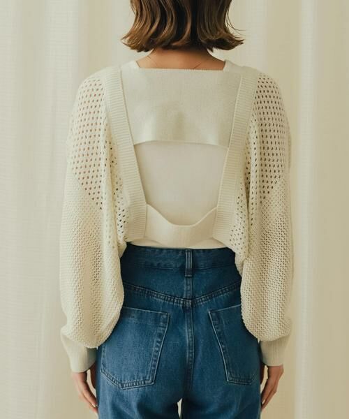 SENSE OF PLACE by URBAN RESEARCH / センスオブプレイス バイ アーバンリサーチ カーディガン・ボレロ | ラメバックオープンメッシュボレロ | 詳細12