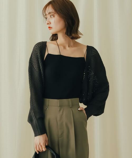 SENSE OF PLACE by URBAN RESEARCH / センスオブプレイス バイ アーバンリサーチ カーディガン・ボレロ | ラメバックオープンメッシュボレロ | 詳細18