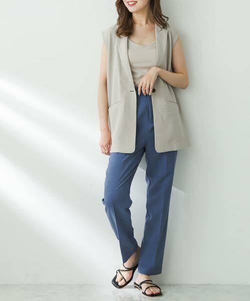 SENSE OF PLACE by URBAN RESEARCH / センスオブプレイス バイ アーバンリサーチ その他パンツ | リネンライクハイウエストテーパードパンツ | 詳細3