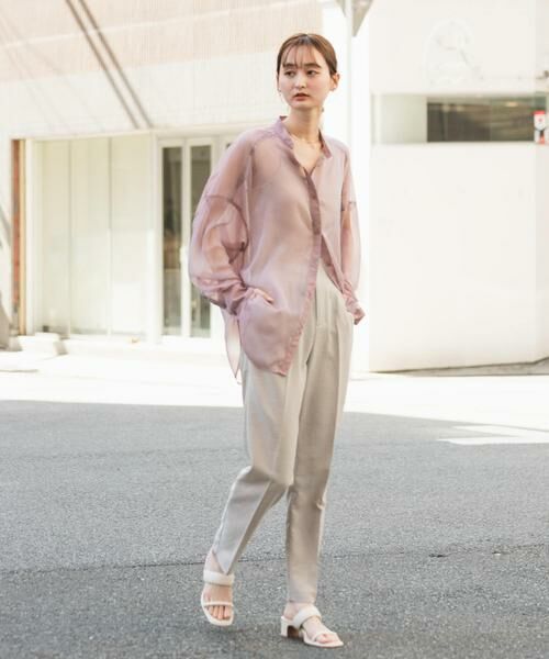 SENSE OF PLACE by URBAN RESEARCH / センスオブプレイス バイ アーバンリサーチ その他パンツ | リネンライクハイウエストテーパードパンツ | 詳細9