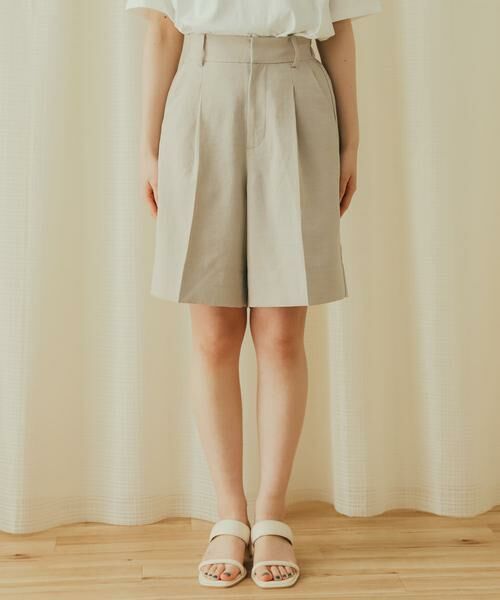 SENSE OF PLACE by URBAN RESEARCH / センスオブプレイス バイ アーバンリサーチ ショート・ハーフ・半端丈パンツ | リネンライクバミューダパンツ | 詳細30