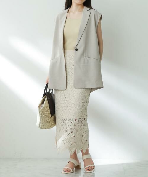 SENSE OF PLACE by URBAN RESEARCH / センスオブプレイス バイ アーバンリサーチ スカート | クロシェナロースカート | 詳細20