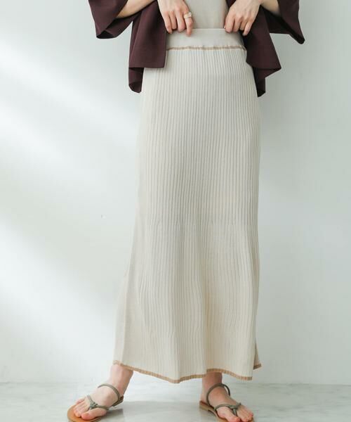 SENSE OF PLACE by URBAN RESEARCH / センスオブプレイス バイ アーバンリサーチ スカート | トリミングナローニットスカート | 詳細2