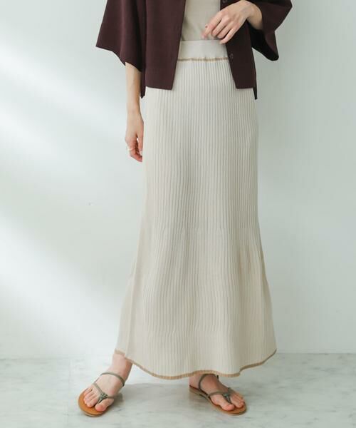 SENSE OF PLACE by URBAN RESEARCH / センスオブプレイス バイ アーバンリサーチ スカート | トリミングナローニットスカート | 詳細3