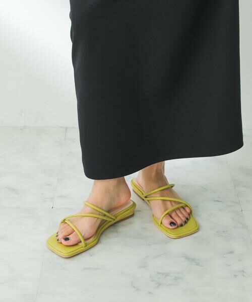 SENSE OF PLACE by URBAN RESEARCH/センスオブプレイス バイ アーバンリサーチ コードアシメサンダル イエロー S