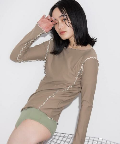 SENSE OF PLACE by URBAN RESEARCH / センスオブプレイス バイ アーバンリサーチ 水着・スイムグッズ | メローラインロングスリーブラッシュガード | 詳細6