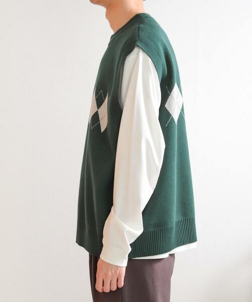 SENSE OF PLACE by URBAN RESEARCH / センスオブプレイス バイ アーバンリサーチ ベスト | 『ユニセックス』アーガイルニットベスト | 詳細10