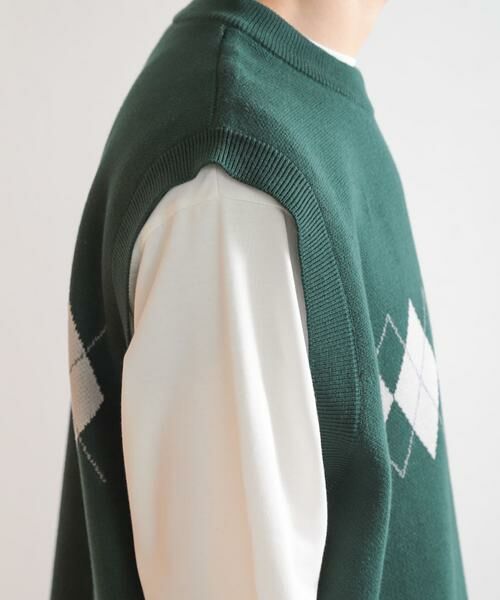 SENSE OF PLACE by URBAN RESEARCH / センスオブプレイス バイ アーバンリサーチ ベスト | 『ユニセックス』アーガイルニットベスト | 詳細14