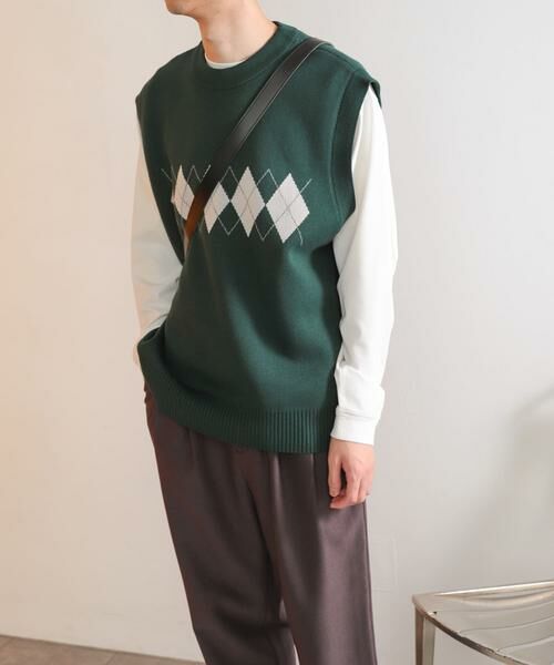 SENSE OF PLACE by URBAN RESEARCH / センスオブプレイス バイ アーバンリサーチ ベスト | 『ユニセックス』アーガイルニットベスト | 詳細4