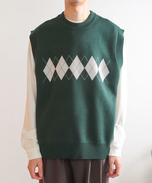 SENSE OF PLACE by URBAN RESEARCH / センスオブプレイス バイ アーバンリサーチ ベスト | 『ユニセックス』アーガイルニットベスト | 詳細9