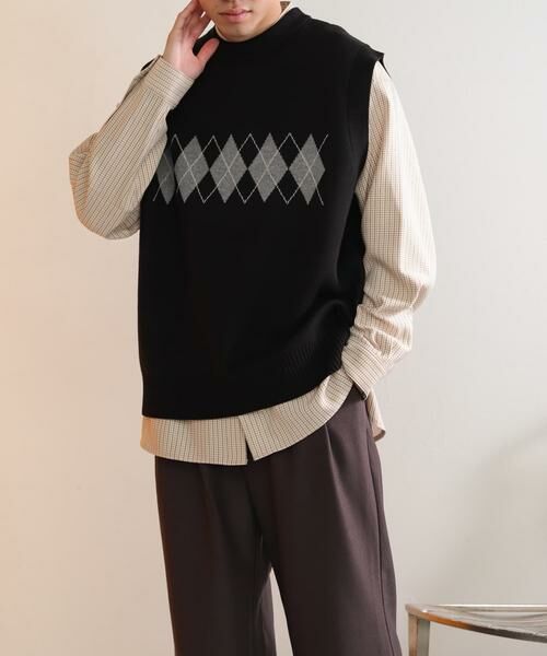 SENSE OF PLACE by URBAN RESEARCH / センスオブプレイス バイ アーバンリサーチ ベスト | 『ユニセックス』アーガイルニットベスト | 詳細22