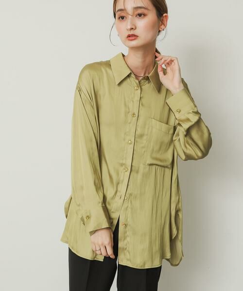 SENSE OF PLACE by URBAN RESEARCH / センスオブプレイス バイ アーバンリサーチ シャツ・ブラウス | サテンルーズシャツ | 詳細5