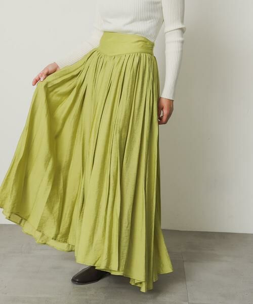 SENSE OF PLACE by URBAN RESEARCH/センスオブプレイス バイ アーバンリサーチ フレアボリュームスカート イエロー S
