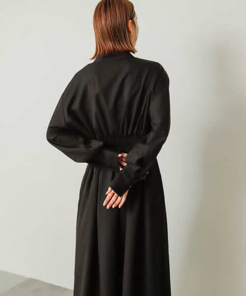 SENSE OF PLACE by URBAN RESEARCH / センスオブプレイス バイ アーバンリサーチ ワンピース | 『COMPACT/低身長向けサイズ展開あり』ウエストタックフレアシャツワンピース | 詳細1