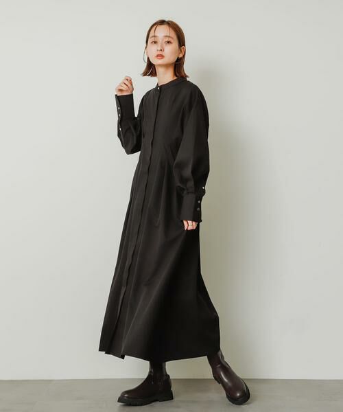 SENSE OF PLACE by URBAN RESEARCH / センスオブプレイス バイ アーバンリサーチ ワンピース | 『COMPACT/低身長向けサイズ展開あり』ウエストタックフレアシャツワンピース | 詳細5