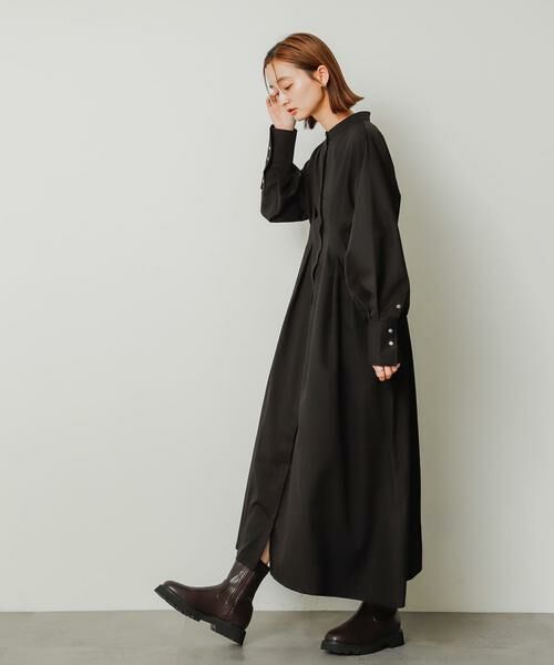 SENSE OF PLACE by URBAN RESEARCH / センスオブプレイス バイ アーバンリサーチ ワンピース | 『COMPACT/低身長向けサイズ展開あり』ウエストタックフレアシャツワンピース | 詳細6
