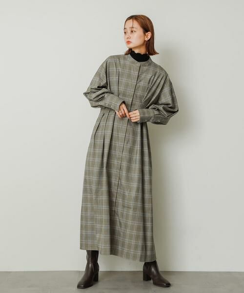 SENSE OF PLACE by URBAN RESEARCH / センスオブプレイス バイ アーバンリサーチ ワンピース | 『COMPACT/低身長向けサイズ展開あり』ウエストタックフレアシャツワンピース | 詳細9