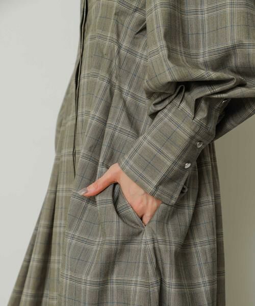 SENSE OF PLACE by URBAN RESEARCH / センスオブプレイス バイ アーバンリサーチ ワンピース | 『COMPACT/低身長向けサイズ展開あり』ウエストタックフレアシャツワンピース | 詳細19