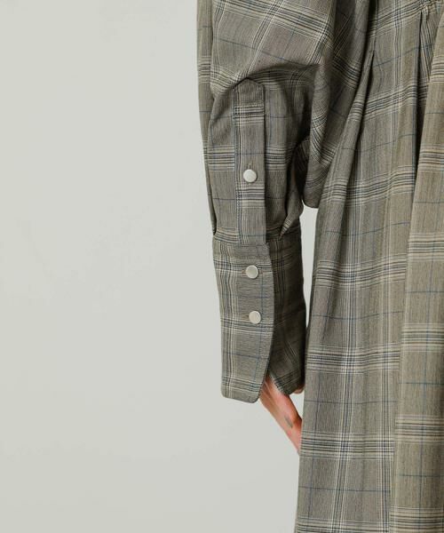 SENSE OF PLACE by URBAN RESEARCH / センスオブプレイス バイ アーバンリサーチ ワンピース | 『COMPACT/低身長向けサイズ展開あり』ウエストタックフレアシャツワンピース | 詳細20