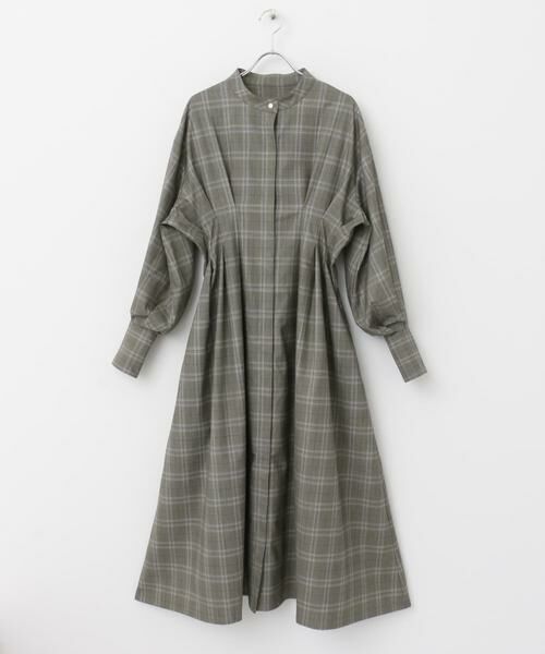SENSE OF PLACE by URBAN RESEARCH / センスオブプレイス バイ アーバンリサーチ ワンピース | 『COMPACT/低身長向けサイズ展開あり』ウエストタックフレアシャツワンピース | 詳細22