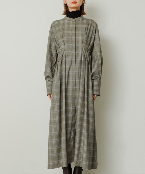 SENSE OF PLACE by URBAN RESEARCH / センスオブプレイス バイ アーバンリサーチ ワンピース | 『COMPACT/低身長向けサイズ展開あり』ウエストタックフレアシャツワンピース | 詳細13