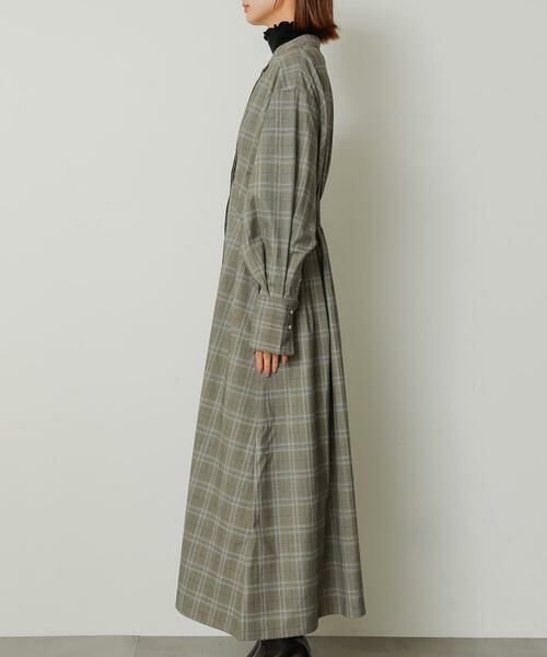 SENSE OF PLACE by URBAN RESEARCH / センスオブプレイス バイ アーバンリサーチ ワンピース | 『COMPACT/低身長向けサイズ展開あり』ウエストタックフレアシャツワンピース | 詳細14