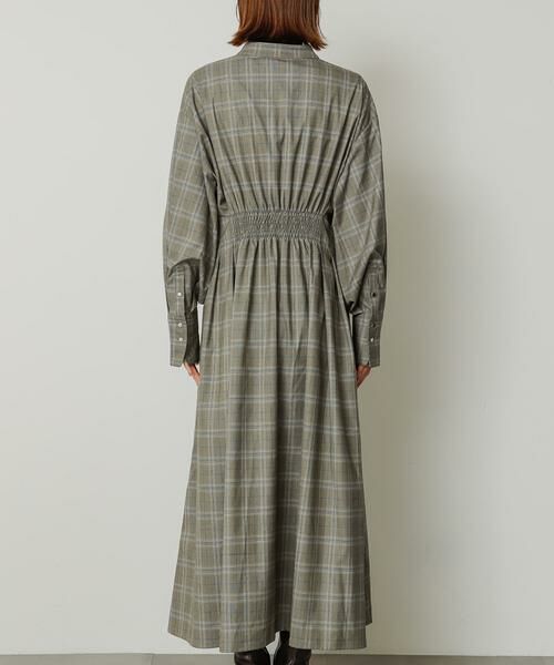 SENSE OF PLACE by URBAN RESEARCH / センスオブプレイス バイ アーバンリサーチ ワンピース | 『COMPACT/低身長向けサイズ展開あり』ウエストタックフレアシャツワンピース | 詳細15