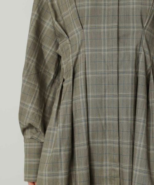 SENSE OF PLACE by URBAN RESEARCH / センスオブプレイス バイ アーバンリサーチ ワンピース | 『COMPACT/低身長向けサイズ展開あり』ウエストタックフレアシャツワンピース | 詳細17