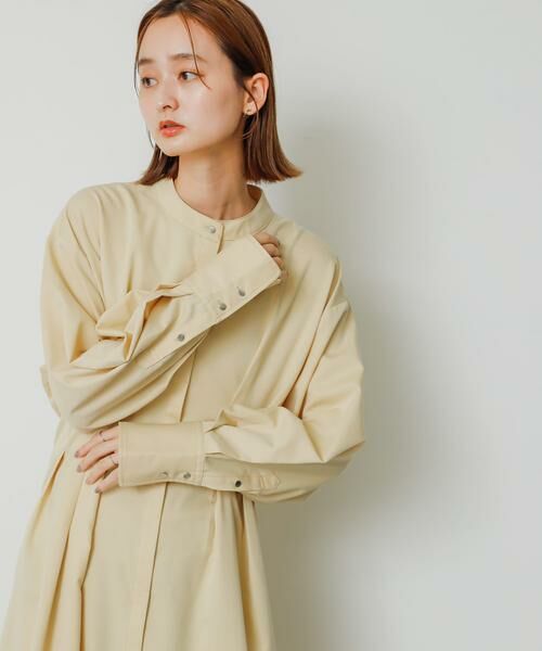 SENSE OF PLACE by URBAN RESEARCH / センスオブプレイス バイ アーバンリサーチ ワンピース | 『COMPACT/低身長向けサイズ展開あり』ウエストタックフレアシャツワンピース | 詳細28