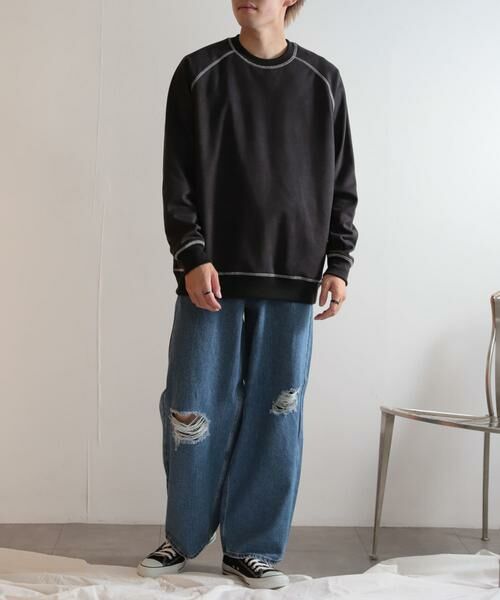 SENSE OF PLACE by URBAN RESEARCH / センスオブプレイス バイ アーバンリサーチ スウェット | ラグランフェイクスエードスウェットシャツ | 詳細5