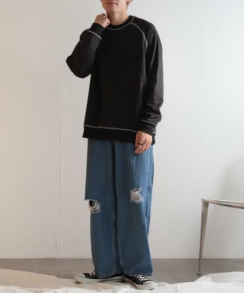 SENSE OF PLACE by URBAN RESEARCH / センスオブプレイス バイ アーバンリサーチ スウェット | ラグランフェイクスエードスウェットシャツ | 詳細6