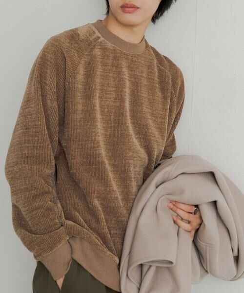 SENSE OF PLACE by URBAN RESEARCH / センスオブプレイス バイ アーバンリサーチ スウェット | カットコーデュロイラグランスウェットシャツ | 詳細1