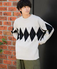 SENSE OF PLACE by URBAN RESEARCH / センスオブプレイス バイ アーバンリサーチ ニット・セーター | アーガイルクルーネックセーター