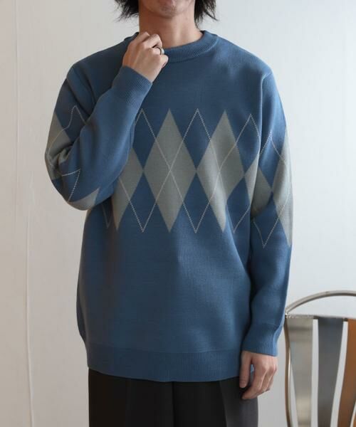 SENSE OF PLACE by URBAN RESEARCH / センスオブプレイス バイ アーバンリサーチ ニット・セーター | アーガイルクルーネックセーター | 詳細4
