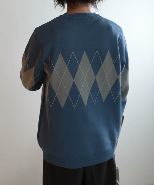 SENSE OF PLACE by URBAN RESEARCH / センスオブプレイス バイ アーバンリサーチ ニット・セーター | アーガイルクルーネックセーター | 詳細8
