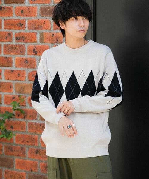 SENSE OF PLACE by URBAN RESEARCH / センスオブプレイス バイ アーバンリサーチ ニット・セーター | アーガイルクルーネックセーター | 詳細16