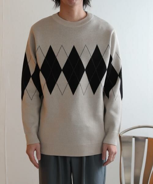 SENSE OF PLACE by URBAN RESEARCH / センスオブプレイス バイ アーバンリサーチ ニット・セーター | アーガイルクルーネックセーター | 詳細27