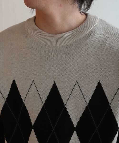 SENSE OF PLACE by URBAN RESEARCH / センスオブプレイス バイ アーバンリサーチ ニット・セーター | アーガイルクルーネックセーター | 詳細30