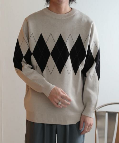 SENSE OF PLACE by URBAN RESEARCH / センスオブプレイス バイ アーバンリサーチ ニット・セーター | アーガイルクルーネックセーター | 詳細18