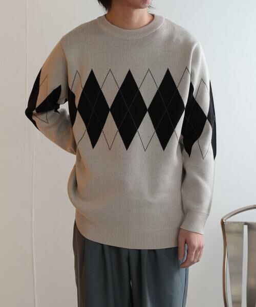 SENSE OF PLACE by URBAN RESEARCH / センスオブプレイス バイ アーバンリサーチ ニット・セーター | アーガイルクルーネックセーター | 詳細19