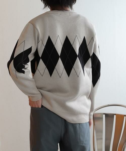 SENSE OF PLACE by URBAN RESEARCH / センスオブプレイス バイ アーバンリサーチ ニット・セーター | アーガイルクルーネックセーター | 詳細21