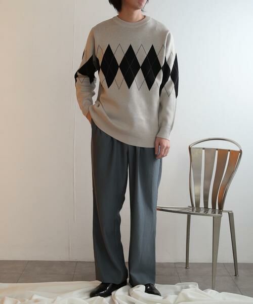 SENSE OF PLACE by URBAN RESEARCH / センスオブプレイス バイ アーバンリサーチ ニット・セーター | アーガイルクルーネックセーター | 詳細23