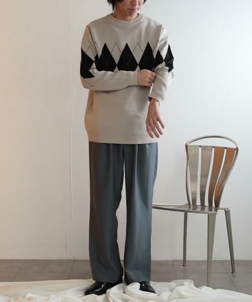 SENSE OF PLACE by URBAN RESEARCH / センスオブプレイス バイ アーバンリサーチ ニット・セーター | アーガイルクルーネックセーター | 詳細24