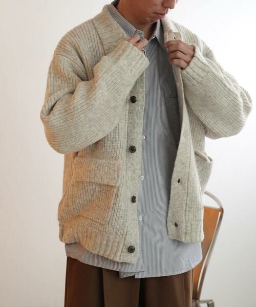 SENSE OF PLACE by URBAN RESEARCH / センスオブプレイス バイ アーバンリサーチ カーディガン・ボレロ | アゼアミダブルポケットカーディガン | 詳細12