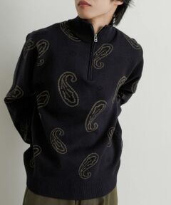 SENSE OF PLACE by URBAN RESEARCH / センスオブプレイス バイ アーバンリサーチ ニット・セーター | ストレッチペイズリーハーフZIPセーター