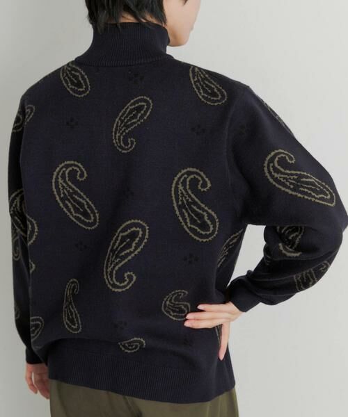 SENSE OF PLACE by URBAN RESEARCH / センスオブプレイス バイ アーバンリサーチ ニット・セーター | ストレッチペイズリーハーフZIPセーター | 詳細4