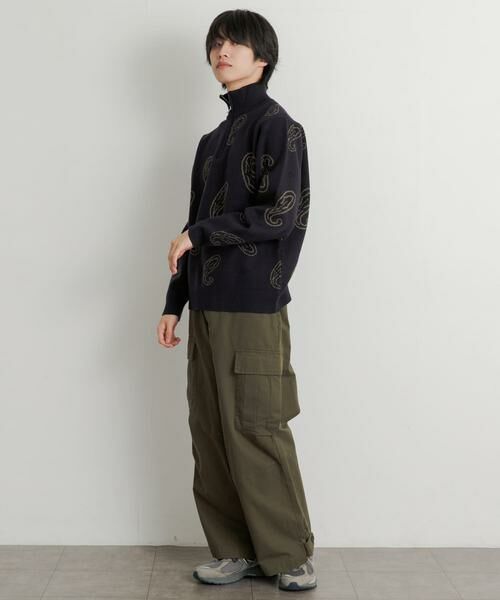 SENSE OF PLACE by URBAN RESEARCH / センスオブプレイス バイ アーバンリサーチ ニット・セーター | ストレッチペイズリーハーフZIPセーター | 詳細7