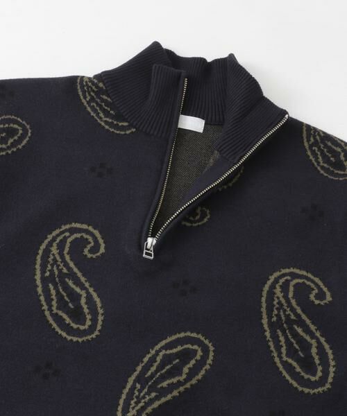 SENSE OF PLACE by URBAN RESEARCH / センスオブプレイス バイ アーバンリサーチ ニット・セーター | ストレッチペイズリーハーフZIPセーター | 詳細9