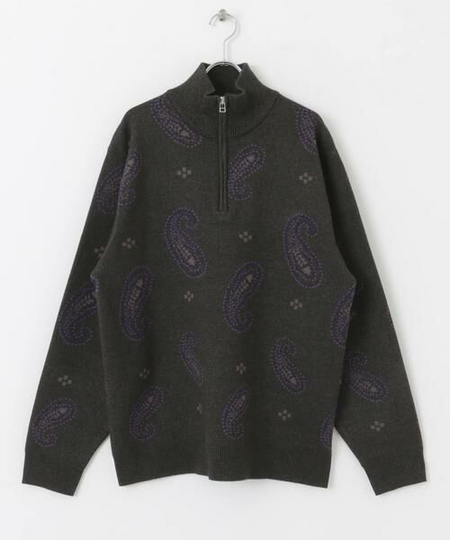 SENSE OF PLACE by URBAN RESEARCH / センスオブプレイス バイ アーバンリサーチ ニット・セーター | ストレッチペイズリーハーフZIPセーター | 詳細29